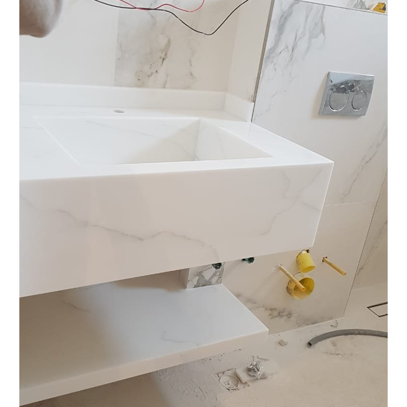 Hot Sale Corian/ Samsung White Color Mable Big Slab Solid Surface Artificial Stone