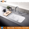 Acrylic Solid Surface Kitchen Double Basin / Undermount Topmount Sink