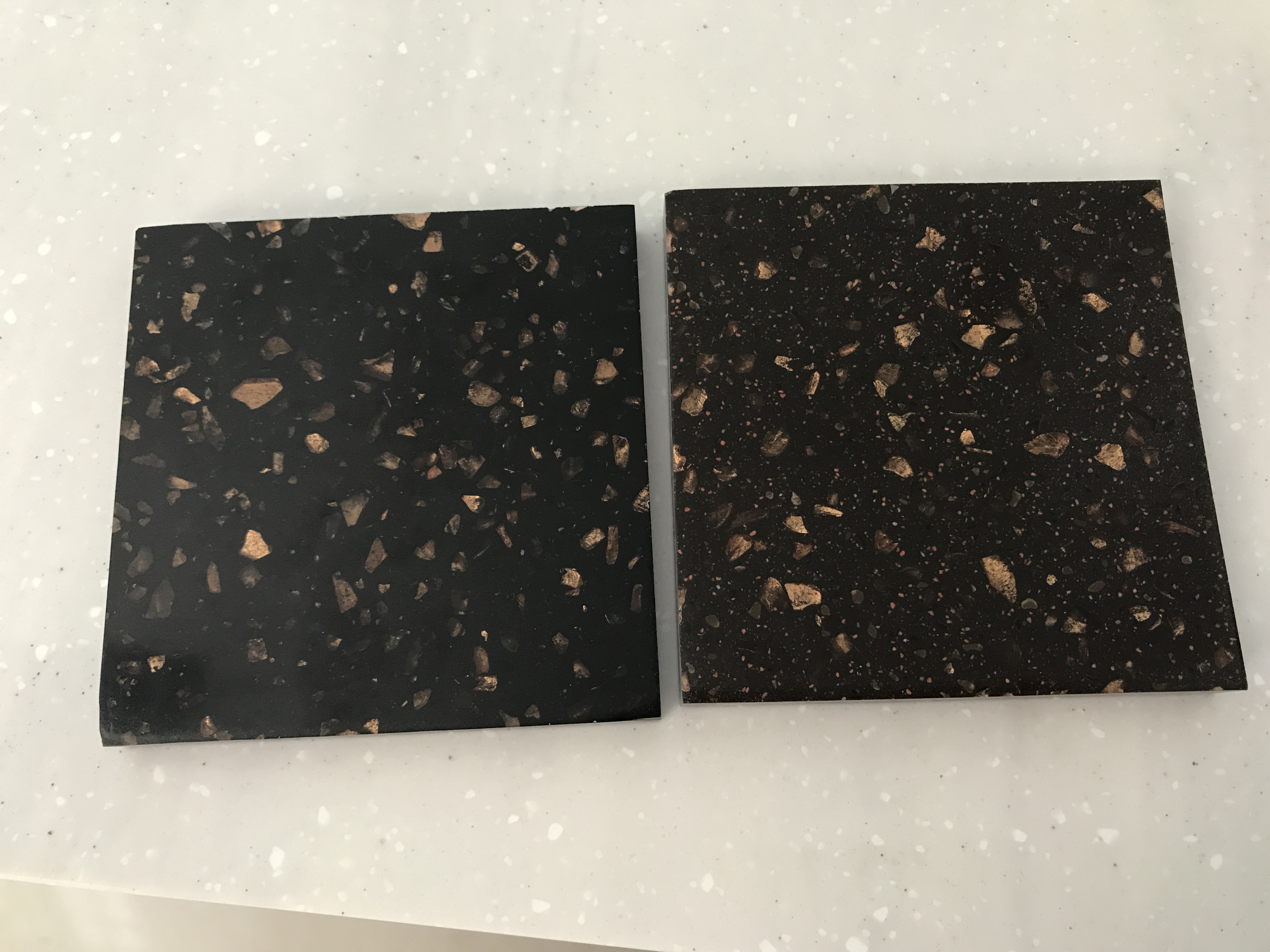 Quartz Slab Artificial Stone Sheet Acrylic black solid surface countertops