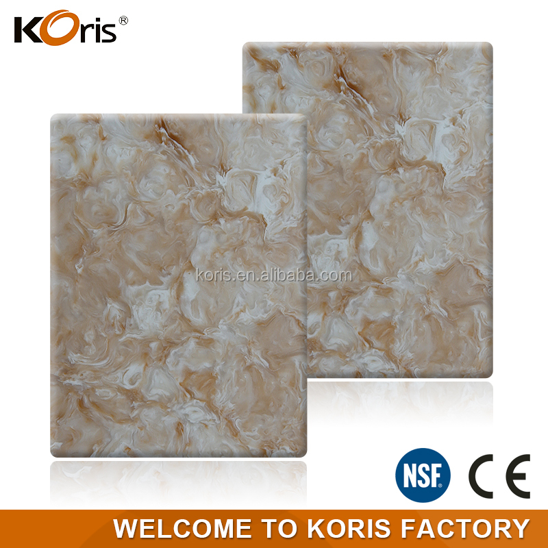 China Koris Factory Price Thermoforming Heat Resistance Fireproof Artificial Marble Stone for Building Material