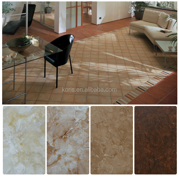 Scratch-resistant Solid Surface Sheet, Acrylic Solid Surface, Cultural Marble for Indoors Floor