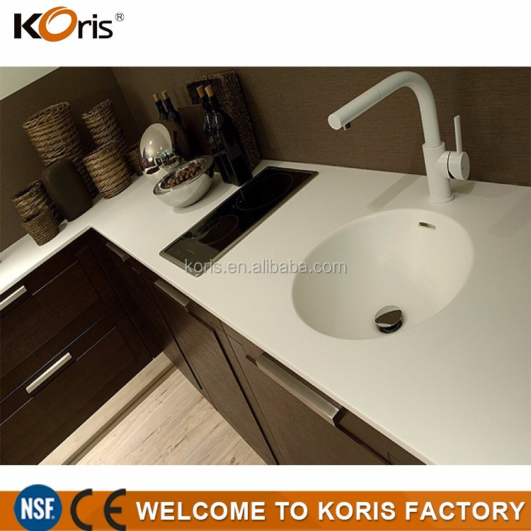 White Marble Acrylic Solid Surface countertops Plate Acrylic Counter Stone