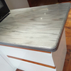 Hot Sale Corian/ Samsung White Color Mable Big Slab Customize Samsung Solid Surface