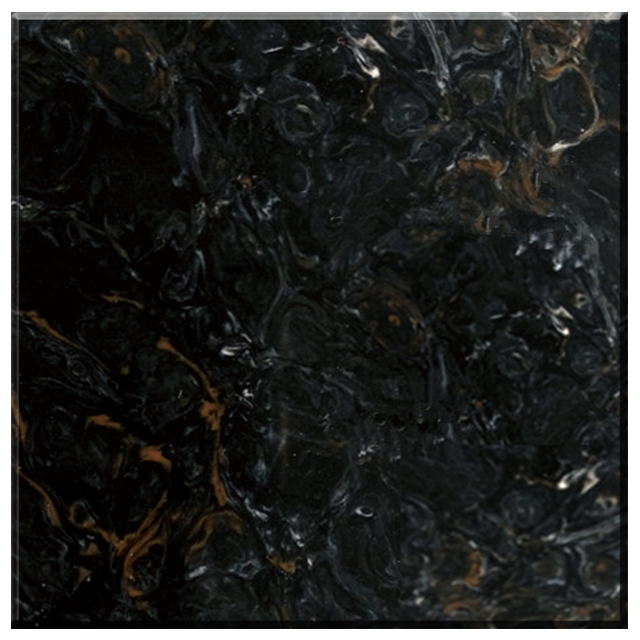Koris Solid Surface Artificial Marble Series Black Gold 3804